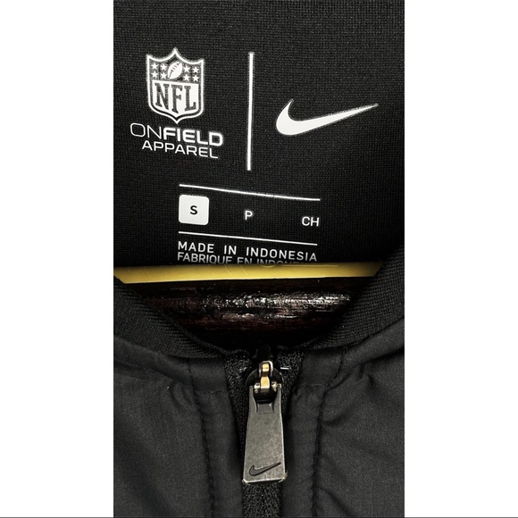 Atlanta Falcons NFL On Field Men’s Black Small Coach Full Zip Football Jacket - Picture 2 of 4